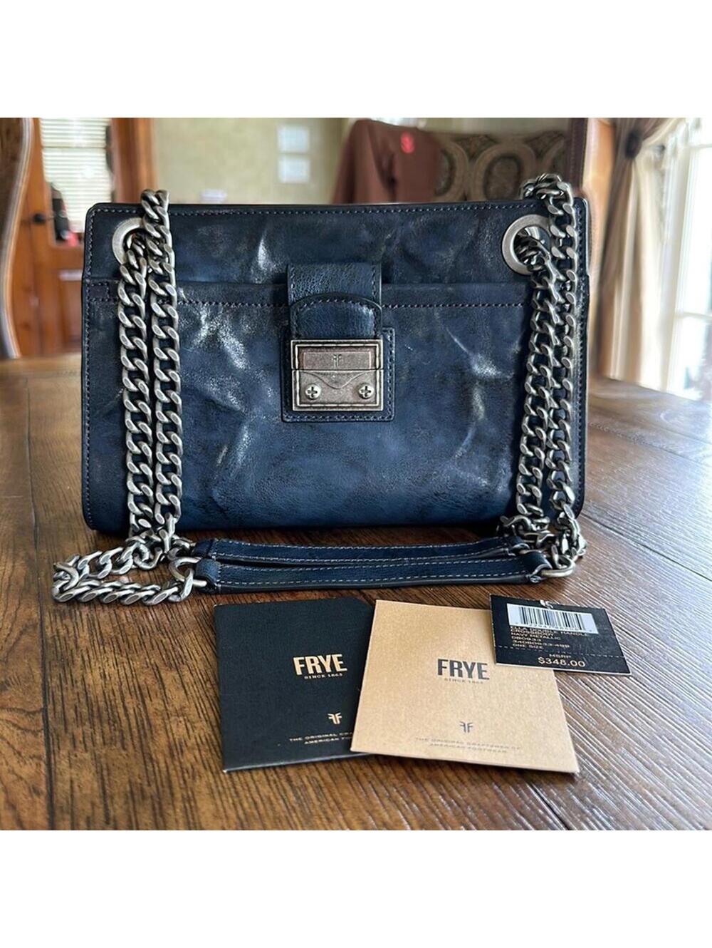 Frye | Navy Metallic Ella Double Handle Crossbody | NWT | 0763